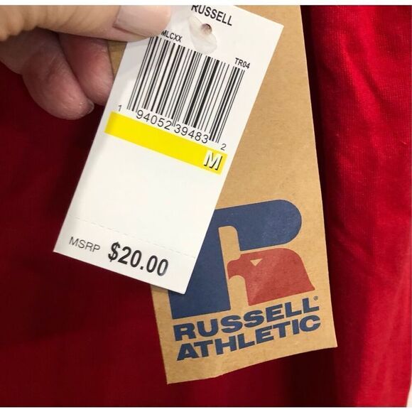 RUSSELL ATHLETIC - M Sz S - NWT Basic Crewneck Tee in True Red/Cotton/Poly Blend - Picture 11 of 15